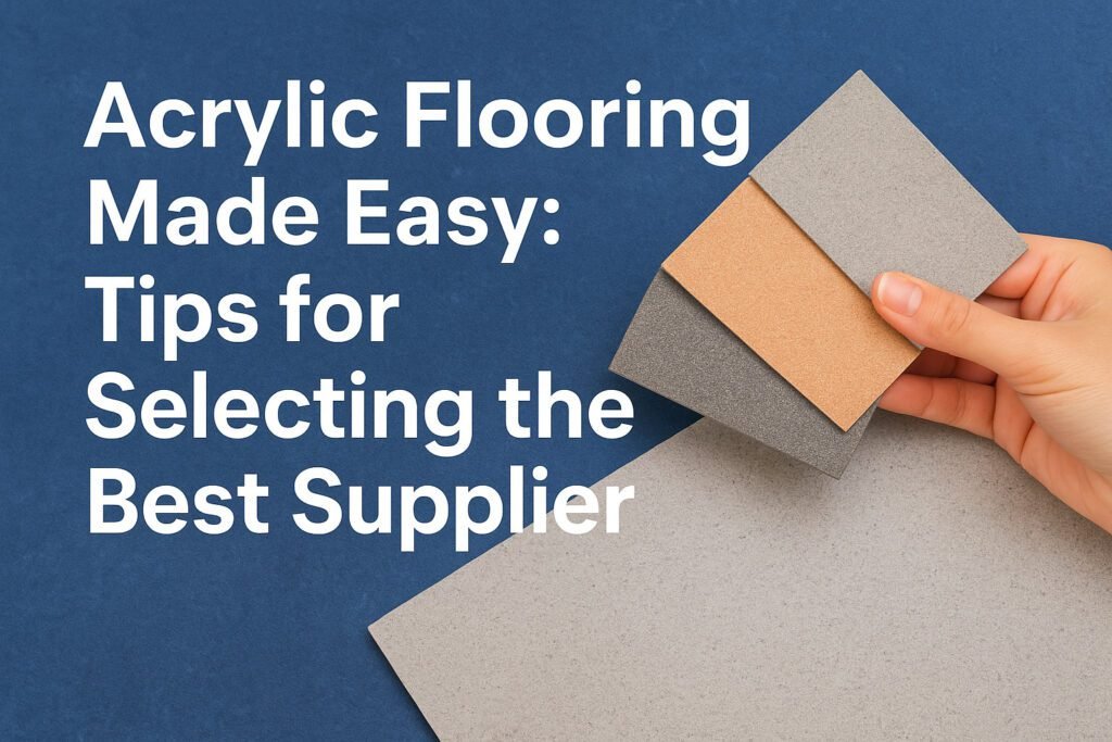 Acrylic Flooring Made Easy: Tips for Selecting the Best Supplier