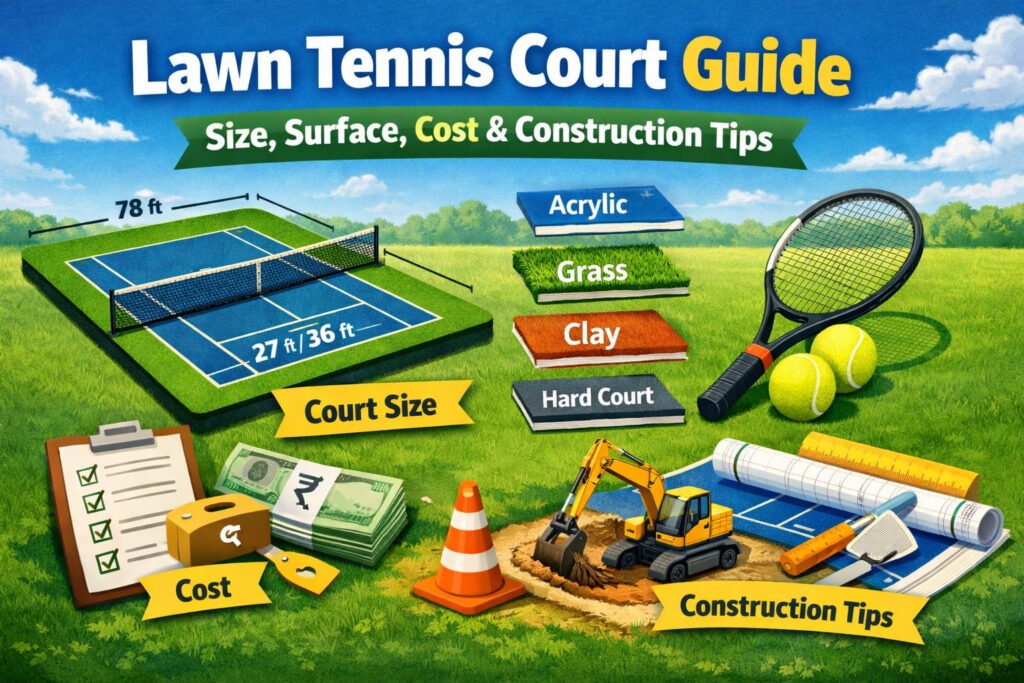 Tennis Court Size