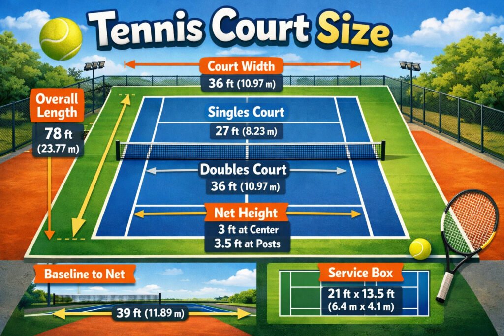 Tennis Court Size Guide: Official Dimensions & Layout