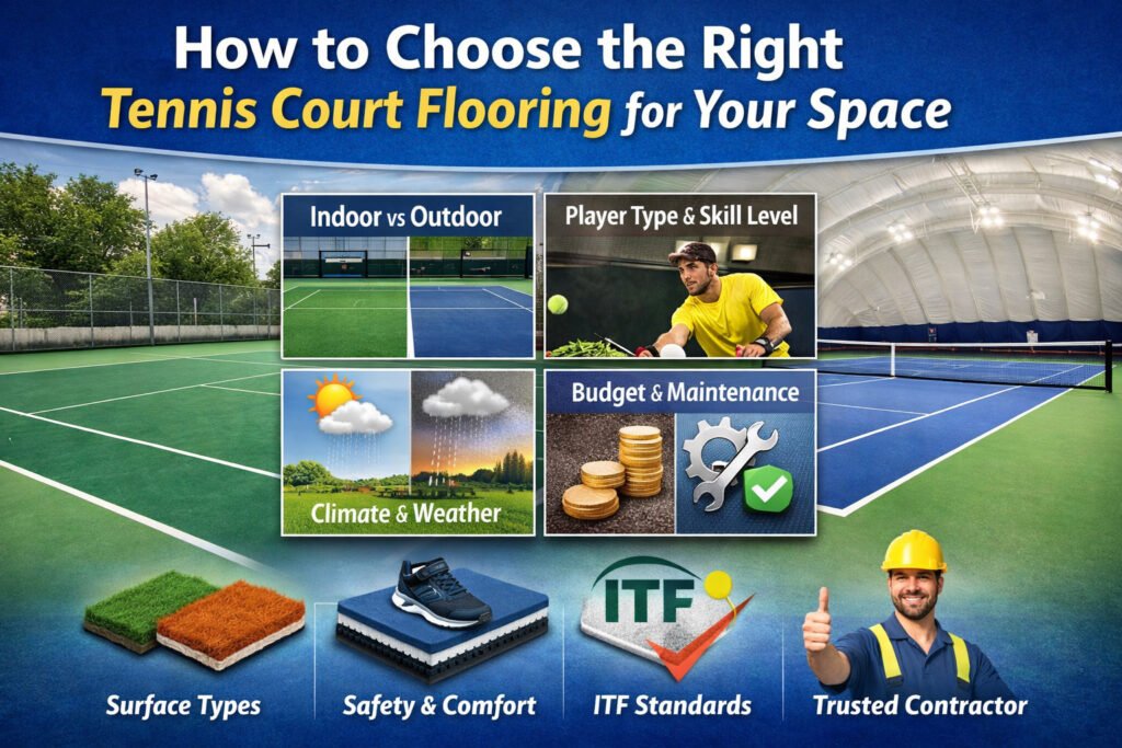 How to Choose the Right Tennis Court Flooring for Your Space