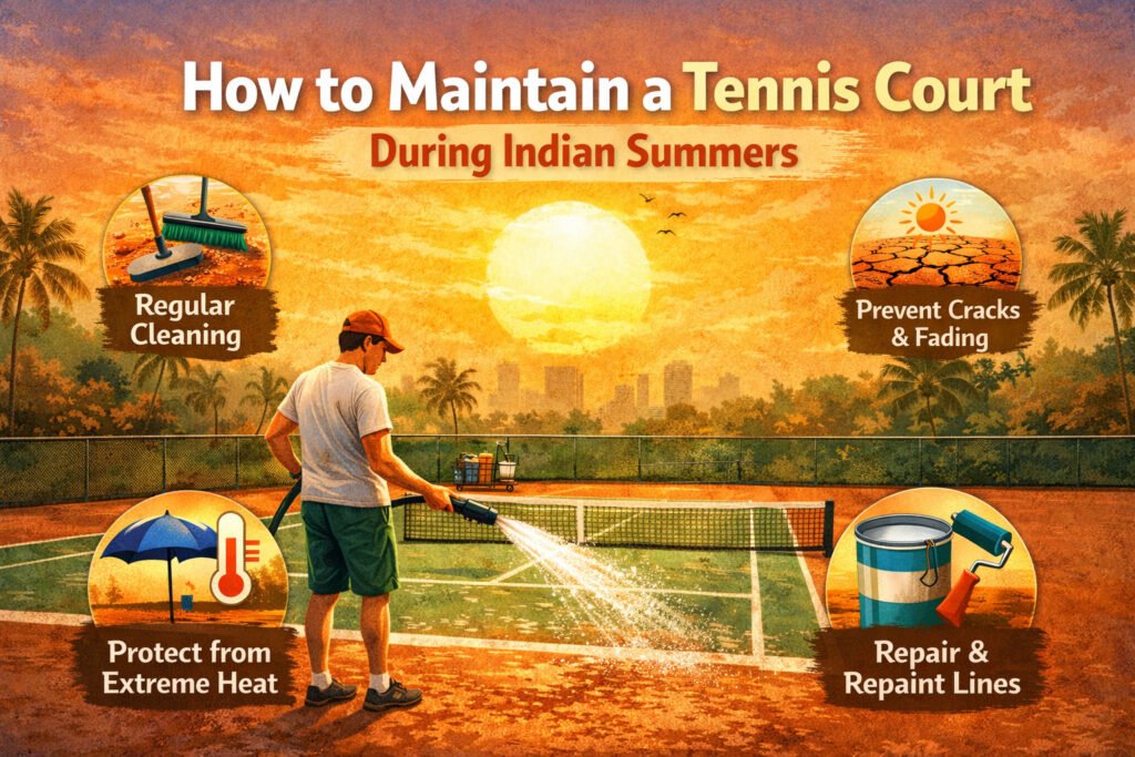 How to Maintain a Tennis Court During Indian Summers
